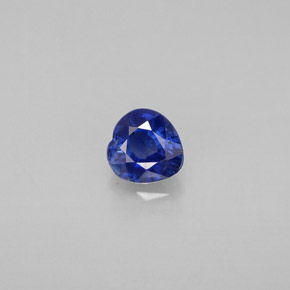 0.43 ct Blue Sapphire Gemstone, Sapphire Gem in Heart Facet Shape for Sale.