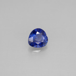 0.43 ct Blue Sapphire Stone, Natural Sapphire in Heart Facet Shape for Sale