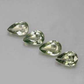 1.98 ct Green Sapphire Gemstone, Sapphire Gem in Pear Facet Shape for Sale.