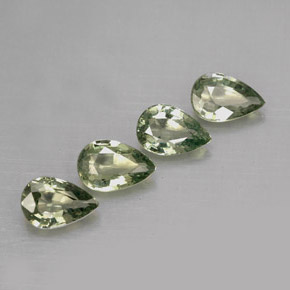 1.98 ct Green Sapphire Stone, Natural Sapphire in Pear Facet Shape for Sale