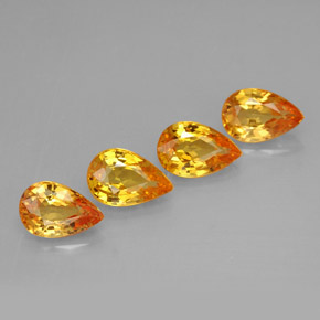 2.08 ct Yellow Sapphire Stone, Natural Sapphire in Pear Facet Shape for Sale
