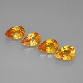 1.95 ct Yellow Sapphire Gemstone, Sapphire Gem in Pear Facet Shape for Sale.