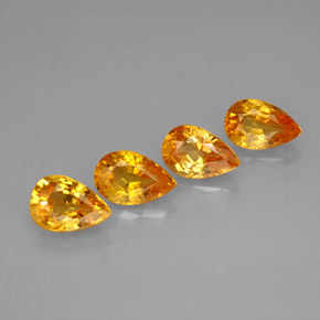 1.95 ct Yellow Sapphire Stone, Natural Sapphire in Pear Facet Shape for Sale