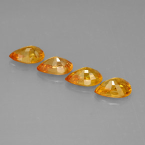 Sapphire Gemstone in 5.8 x 3.7 mm Size for Sale, Sapphire Stone in Yellow Golden Color