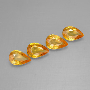 1.83 ct Yellow Sapphire Stone, Natural Sapphire in Pear Facet Shape for Sale