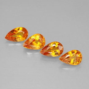 2.19 ct Yellow Sapphire Gemstone, Sapphire Gem in Pear Facet Shape for Sale.