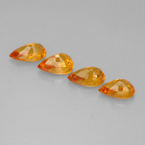 Sapphire Gemstone in 6 x 4 mm (calibrated) Size for Sale, Sapphire Stone in Yellow Golden Color