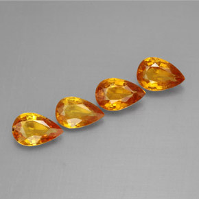 1.95 ctw Yellow Sapphire Stones, Natural Sapphire in Pear Facet Shape for Sale