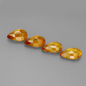 Sapphire Gemstones in 6.2 x 4 mm Size for Sale, Sapphire Stones in Yellow Golden Color