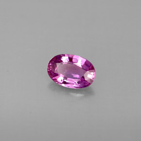 0.60 ct Purple Sapphire Stone, Natural Sapphire in Oval Facet Shape for Sale