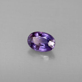 0.67 ct Violet Sapphire Stone, Natural Sapphire in Oval Facet Shape for Sale