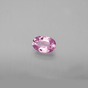 0.56 ct Pink Sapphire Stone, Natural Sapphire in Oval Facet Shape for Sale