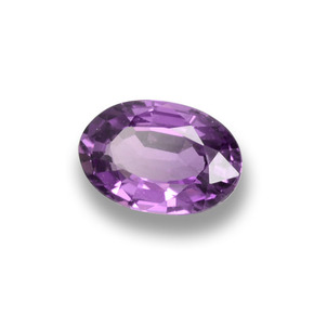 0.59 ct Violet Sapphire Stone, Natural Sapphire in Oval Facet Shape for Sale