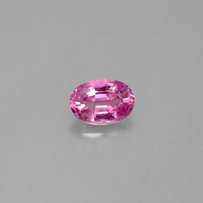 0.59 ct Pink Sapphire Gemstone, Sapphire Gem in Oval Facet Shape for Sale.