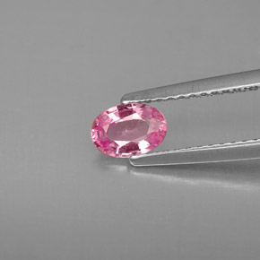 0.53 ct Pink Sapphire Gemstone, Sapphire Gem in Oval Facet Shape for Sale.