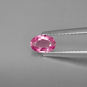 0.52 ct Pink Sapphire Gemstone, Sapphire Gem in Oval Facet Shape for Sale.