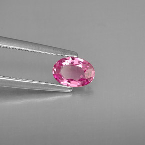 0.52 ct Pink Sapphire Stone, Natural Sapphire in Oval Facet Shape for Sale
