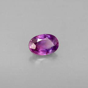 0.60 ct Violet Sapphire Stone, Natural Sapphire in Oval Facet Shape for Sale