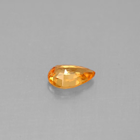 Sapphire Gemstone in 6 x 4 mm (calibrated) Size for Sale, Sapphire Stone in Yellow Orange Color