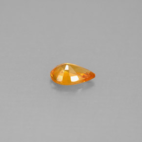Sapphire Gemstone in 6 x 4 mm (calibrated) Size for Sale, Sapphire Stone in Yellow Orange Color