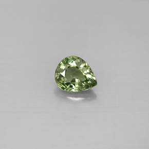 0.77 ct Green Sapphire Gemstone, Sapphire Gem in Pear Facet Shape for Sale.