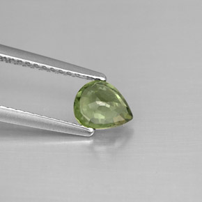 Sapphire Gemstone in 6.2 x 5.2 mm Size for Sale, Sapphire Stone in Green Color