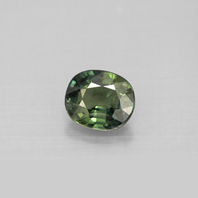 0.94 ct Green Sapphire Gemstone, Sapphire Gem in Oval Facet Shape for Sale.
