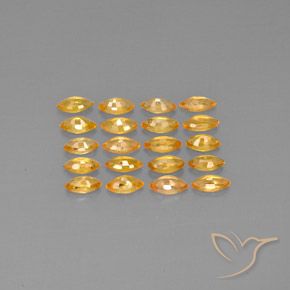 Sapphire Gemstones in 4.9 x 2.3 mm Size for Sale, Sapphire Stones in Gold Color