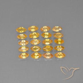 Golden Saphir Edelstein - 0.2ct Marquiseschliff (ID: 291598)