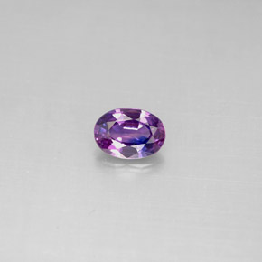 0.52 ct Violet Sapphire Gemstone, Sapphire Gem in Oval Facet Shape for Sale.