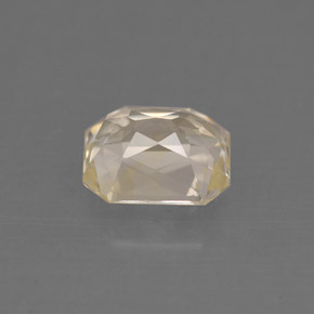Sapphire Gemstone in 6.5 x 5.7 mm Size for Sale, Sapphire Stone in Light Yellow Color