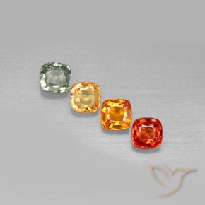 Multicolor Zafiro Gema - 0.6ct Corte en Forma Cojín (ID: 292785)