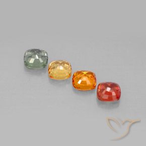 Sapphire Gemstones in 4.5 x 4.5 mm Size for Sale, Sapphire Stones in Multicolor Color