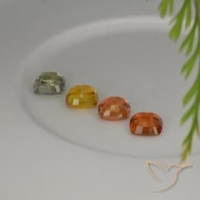Sapphire Gemstones in 4.5 x 4.4 mm Size for Sale, Sapphire Stones in Multicolor Color