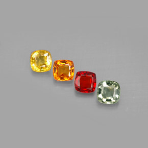 Multicolor Sapphire Gem - 0.5ct Cushion-Cut (ID: 292789)