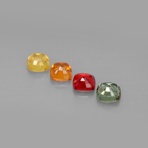 Sapphire Gemstones in 4.4 x 4.4 mm Size for Sale, Sapphire Stones in Multicolor Color