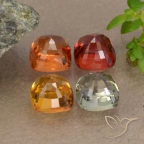 Sapphire Gemstones in 4.2 x 4.2 mm Size for Sale, Sapphire Stones in Multicolor Color
