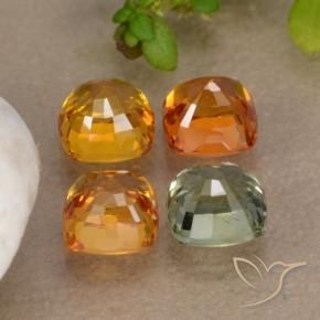 Sapphire Gemstones in 4.5 x 4.5 mm Size for Sale, Sapphire Stones in Multicolor Color