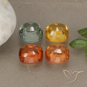 Sapphire Gemstones in 4.6 x 4.5 mm Size for Sale, Sapphire Stones in Multicolor Color
