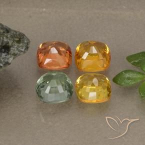 Sapphire Gemstones in 4 x 4 mm (calibrated) Size for Sale, Sapphire Stones in Multicolor Color