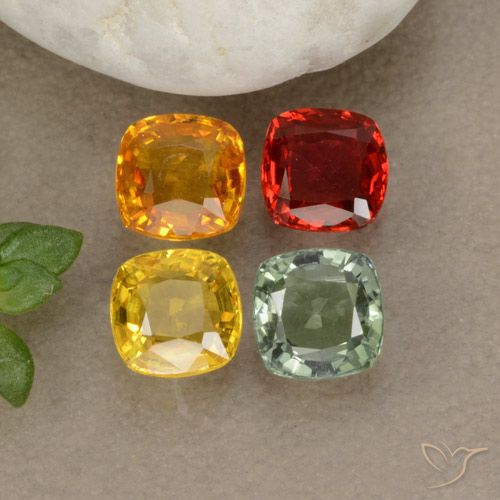 Multicolor Zafiro Gema - 0.6ct Corte en Forma Cojín (ID: 292806)