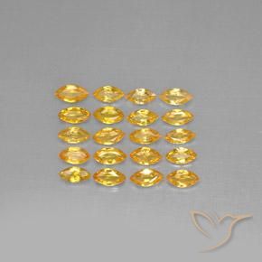 Naranja medio Zafiro Gema - 0.2ct Forma marquesa (ID: 292809)