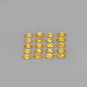 Sapphire Gemstones in 4.9 x 2.4 mm Size for Sale, Sapphire Stones in Apricot Orange  Color