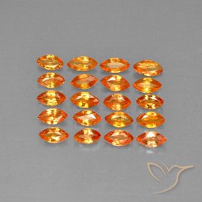 4.36ctw Natural Deep Orange Sapphire, Marquise, VVS-VS