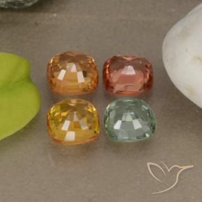Sapphire Gemstones in 4.6 x 4.6 mm Size for Sale, Sapphire Stones in Multicolor Color