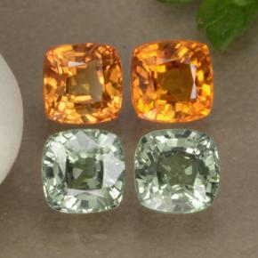2.19 ctw Multicolor Sapphire Stones, Natural Sapphire in Cushion-Cut Shape for Sale