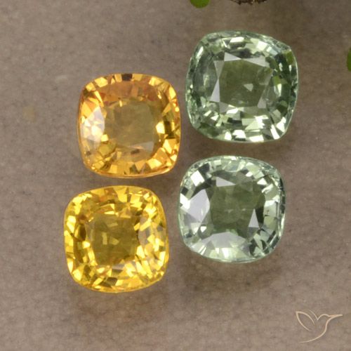 Multicolor Sapphire Gem - 0.3ct Cushion-Cut (ID: 293150)