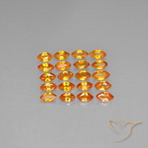 Medium-Dark Orange Zafiro Gema - 0.2ct Forma marquesa (ID: 293190)