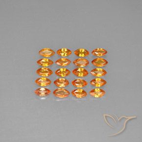 tieforange Saphir Edelstein - 0.2ct Marquiseschliff (ID: 293193)