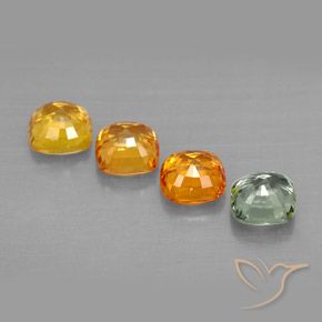 Sapphire Gemstones in 4.7 x 4.6 mm Size for Sale, Sapphire Stones in Multicolor Color